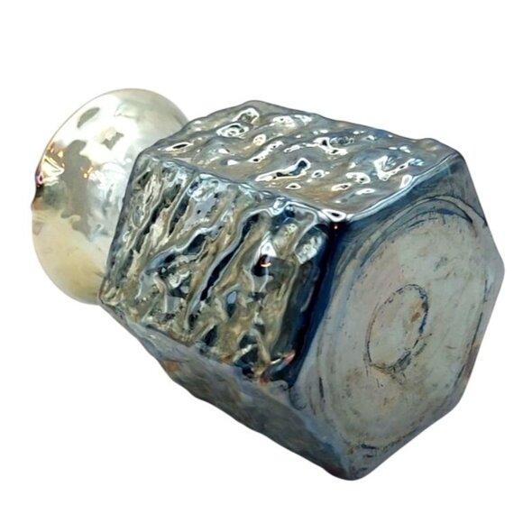 Antique Handblown Carnival Glass Gold Nugget Hexagonal Pitcher Marigold Handle - Picture 6 of 7